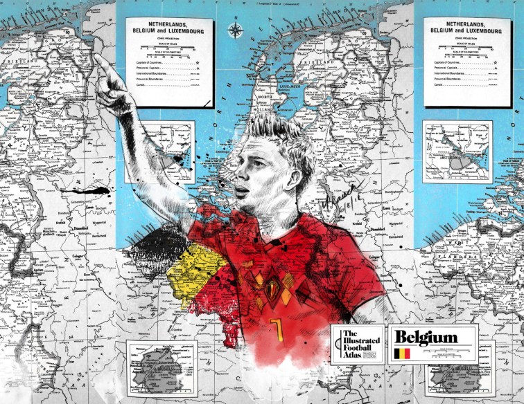 "Kevin de Bruyne--Belgium," from Michael Raisch, The Illustrated Football Atlas, 2018.