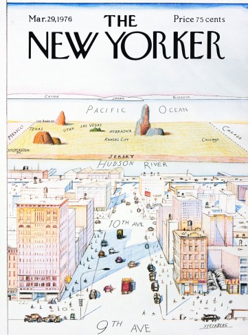 Saul Steinberg, cover for The New Yorker, 29 March 1976.